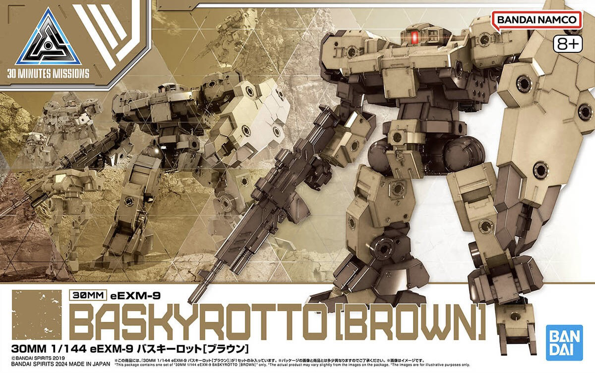 Bandai 1/144 30MM eEXM-9 Baskyrotto (Brown) Model Kit - Image 10 of 10