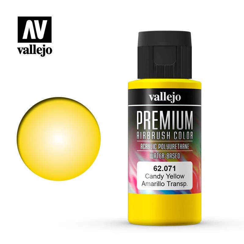 Vallejo Premium Color Candy Yellow 60ml — product photo