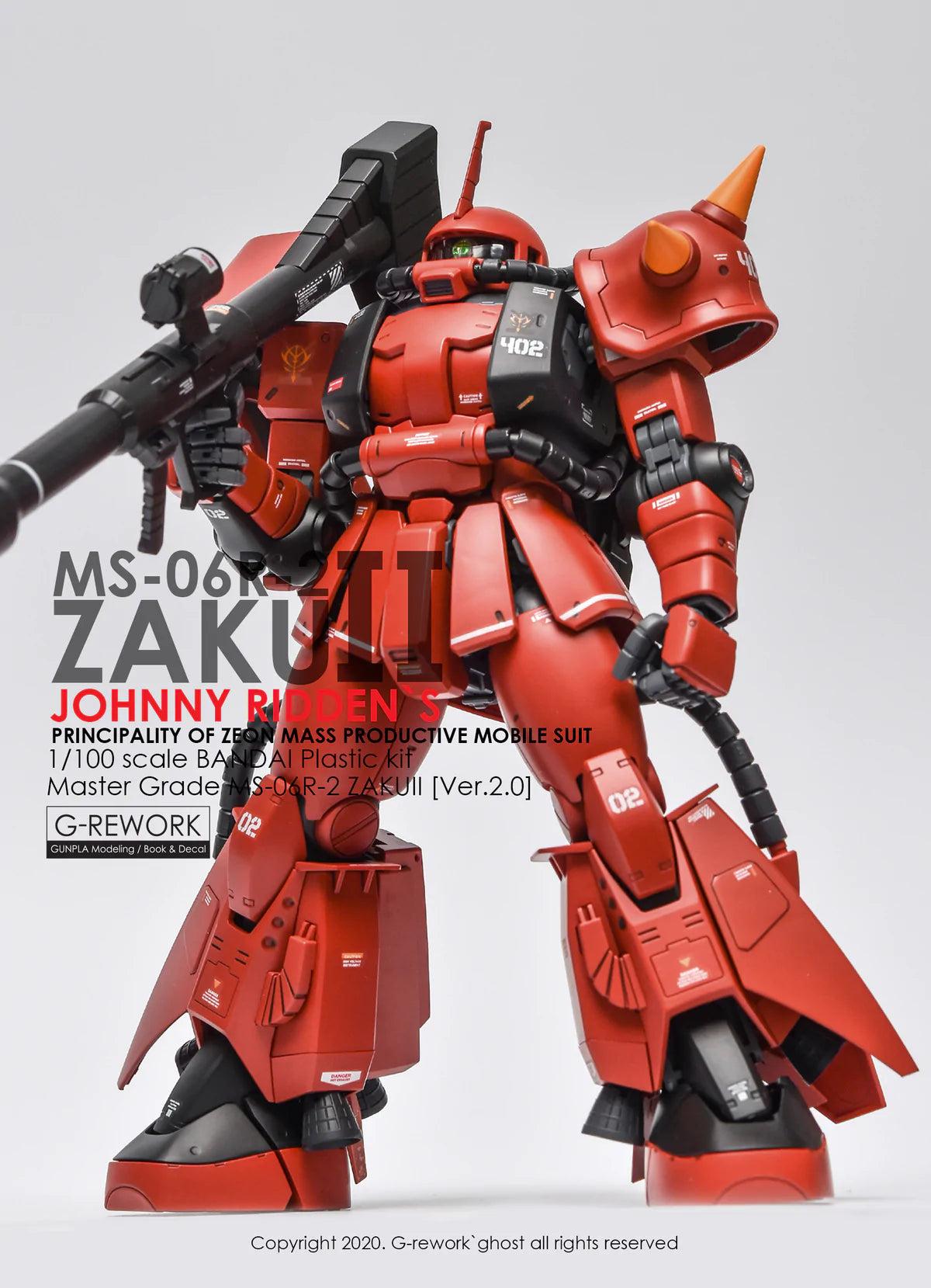 G-Rework 1/100 Johnny Ridden’s Zaku II 2.0 Custom Decals