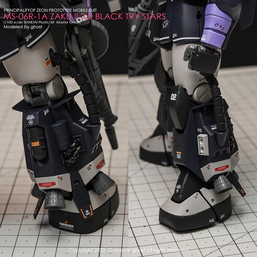 G-Rework 1/100 MG Black Tri-Stars Zaku II Custom Decals