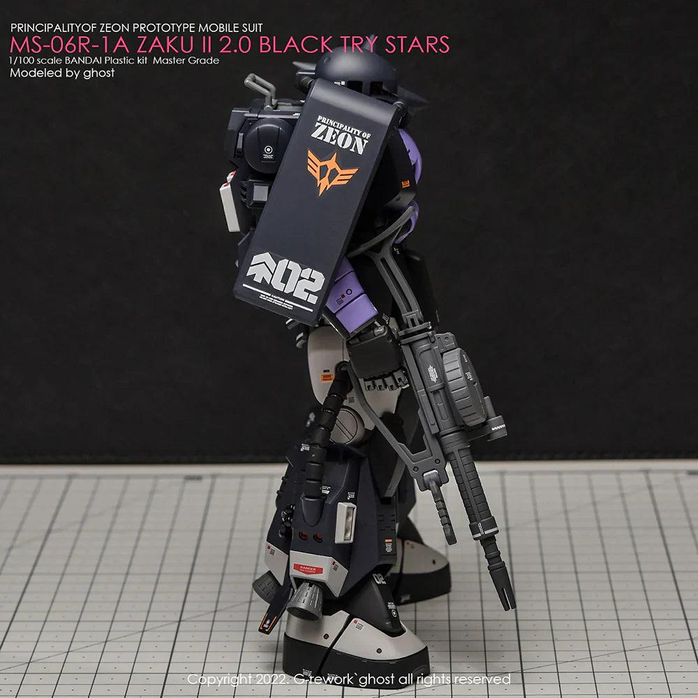 G-Rework 1/100 MG Black Tri-Stars Zaku II Custom Decals