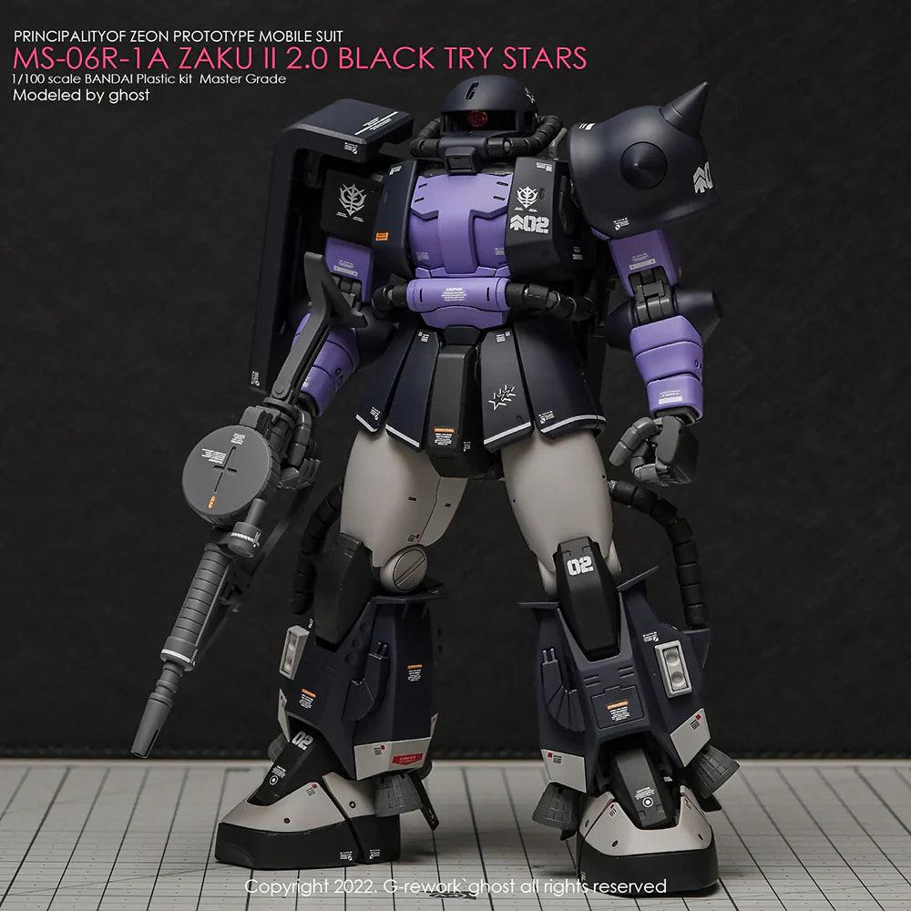 G-Rework 1/100 MG Black Tri-Stars Zaku II Custom Decals