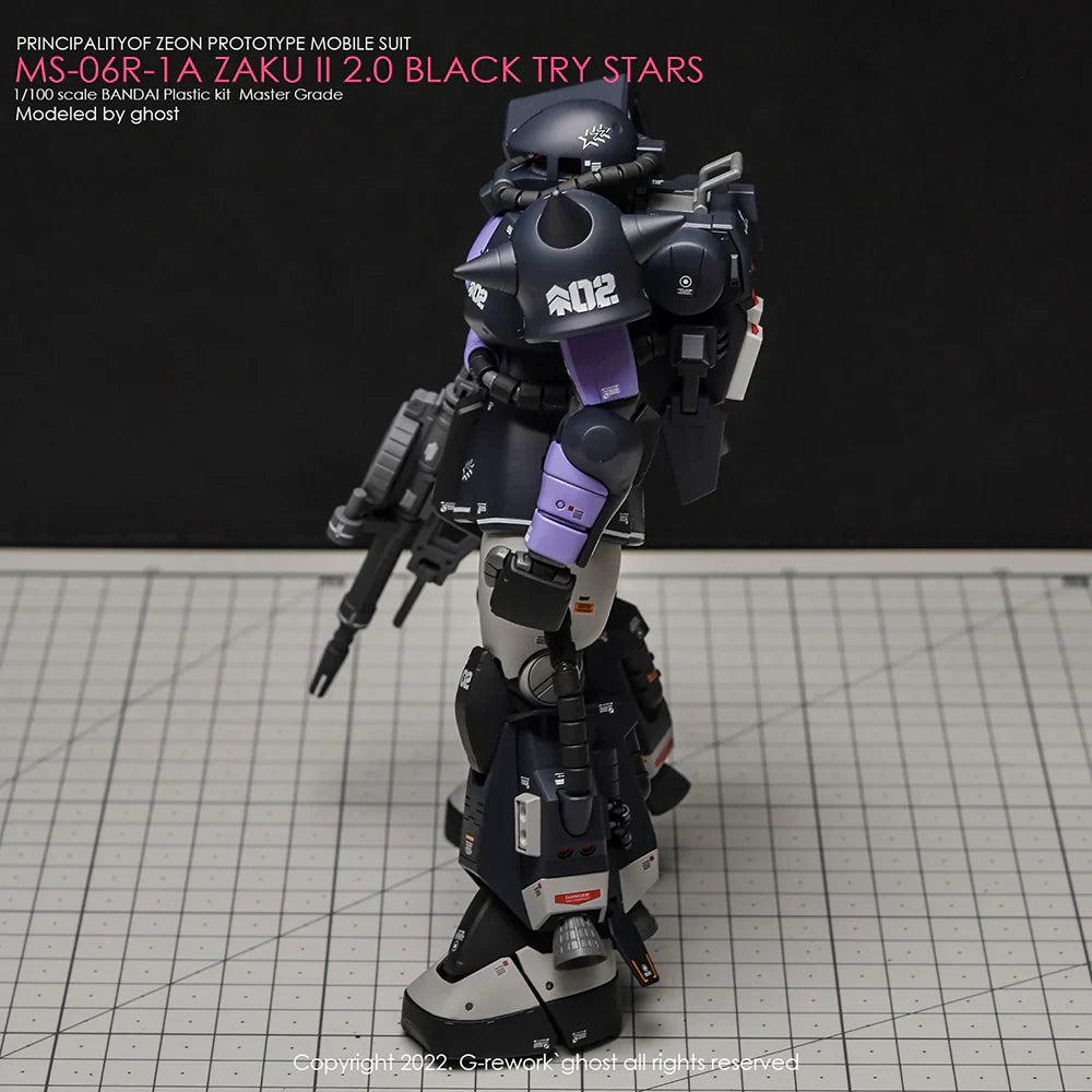 G-Rework 1/100 MG Black Tri-Stars Zaku II Custom Decals