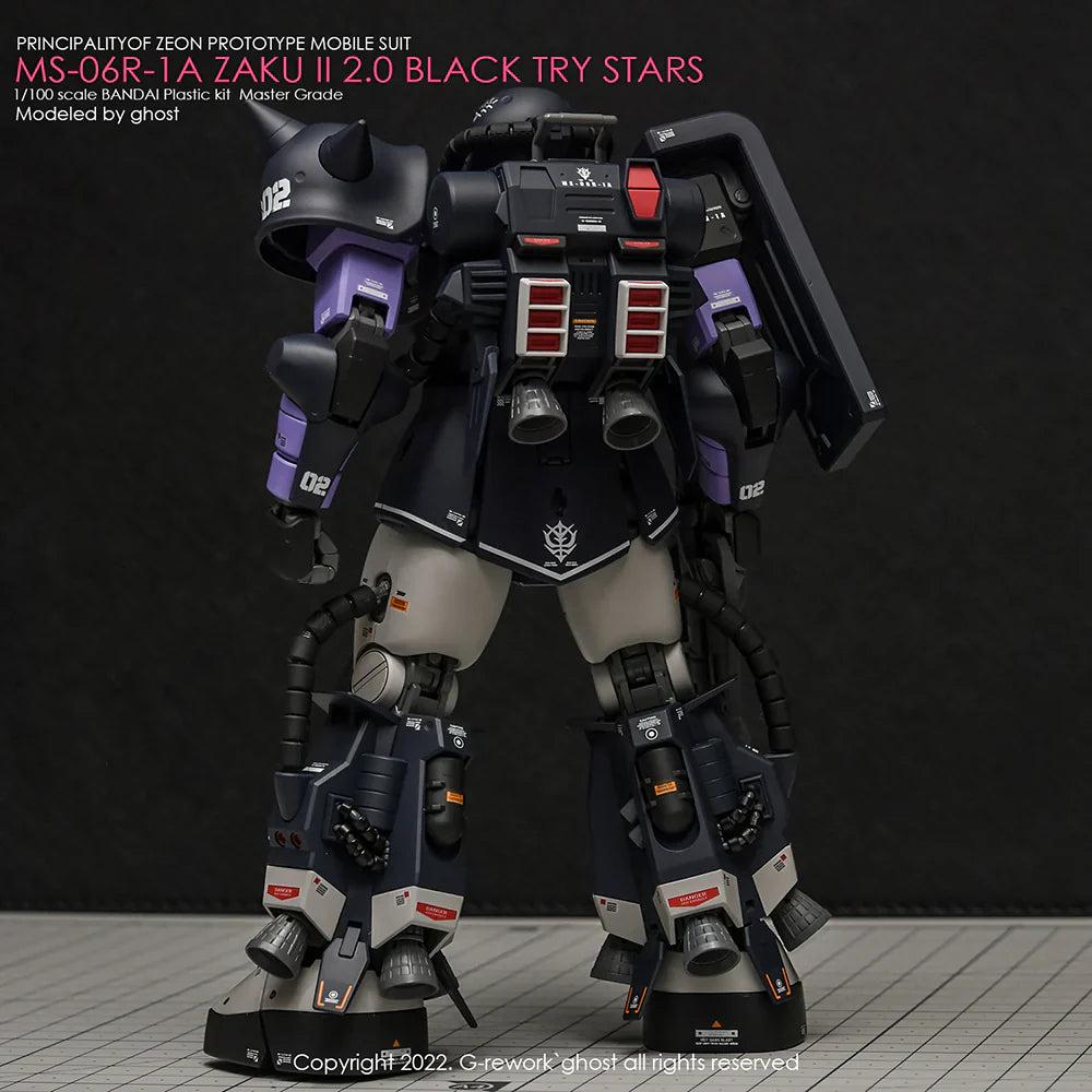G-Rework 1/100 MG Black Tri-Stars Zaku II Custom Decals