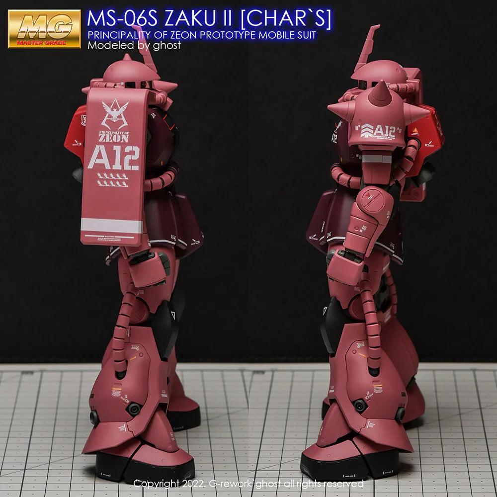 G-Rework 1/100 MG Char’s Zaku II 2.0 Custom Decals - Image 5 of 11