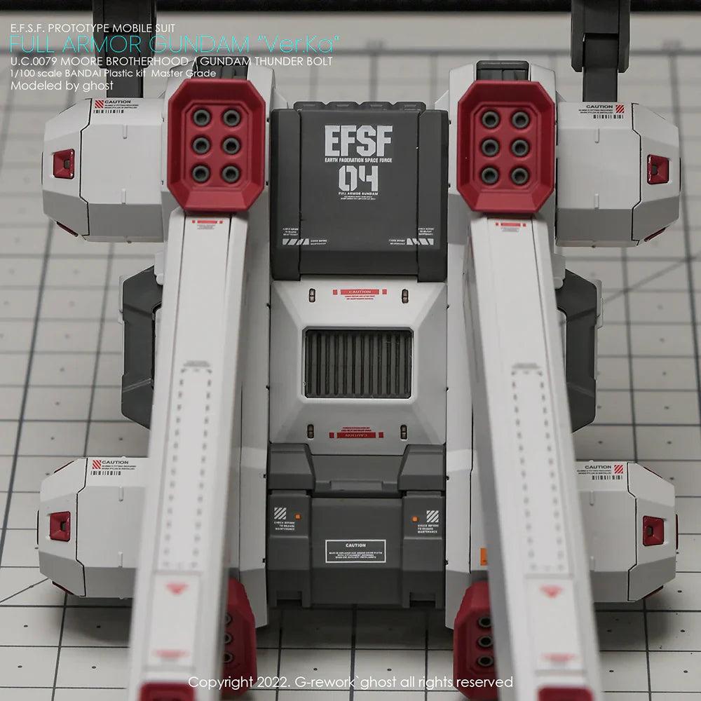 G-Rework 1/100 MG Full Armor Gundam Ver. Ka [Gundam Thunderbolt] Custom Decals