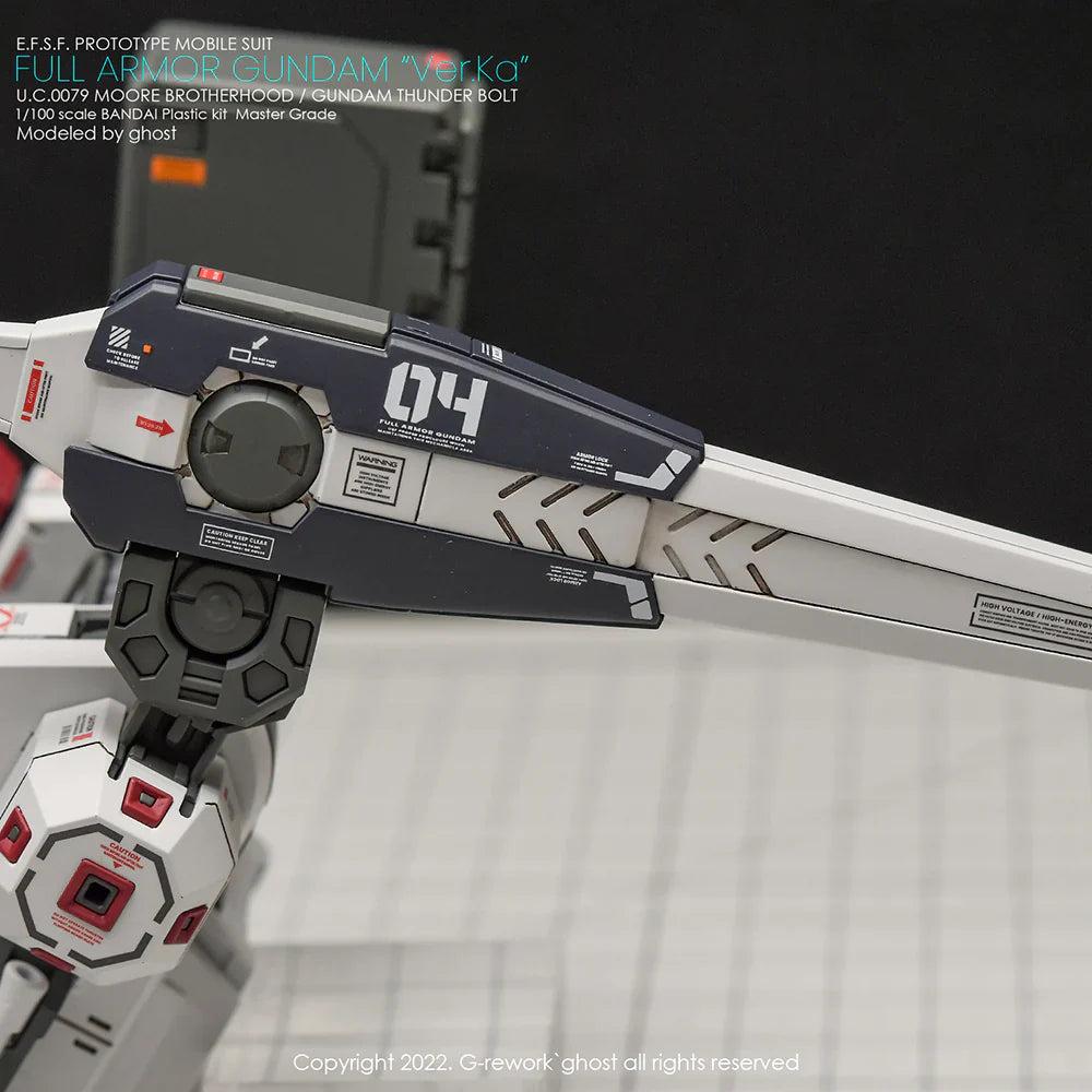 G-Rework 1/100 MG Full Armor Gundam Ver. Ka [Gundam Thunderbolt] Custom Decals