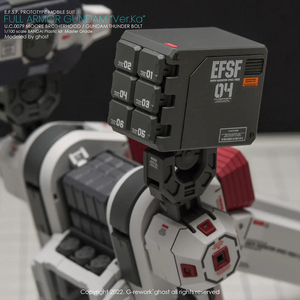 G-Rework 1/100 MG Full Armor Gundam Ver. Ka [Gundam Thunderbolt] Custom Decals