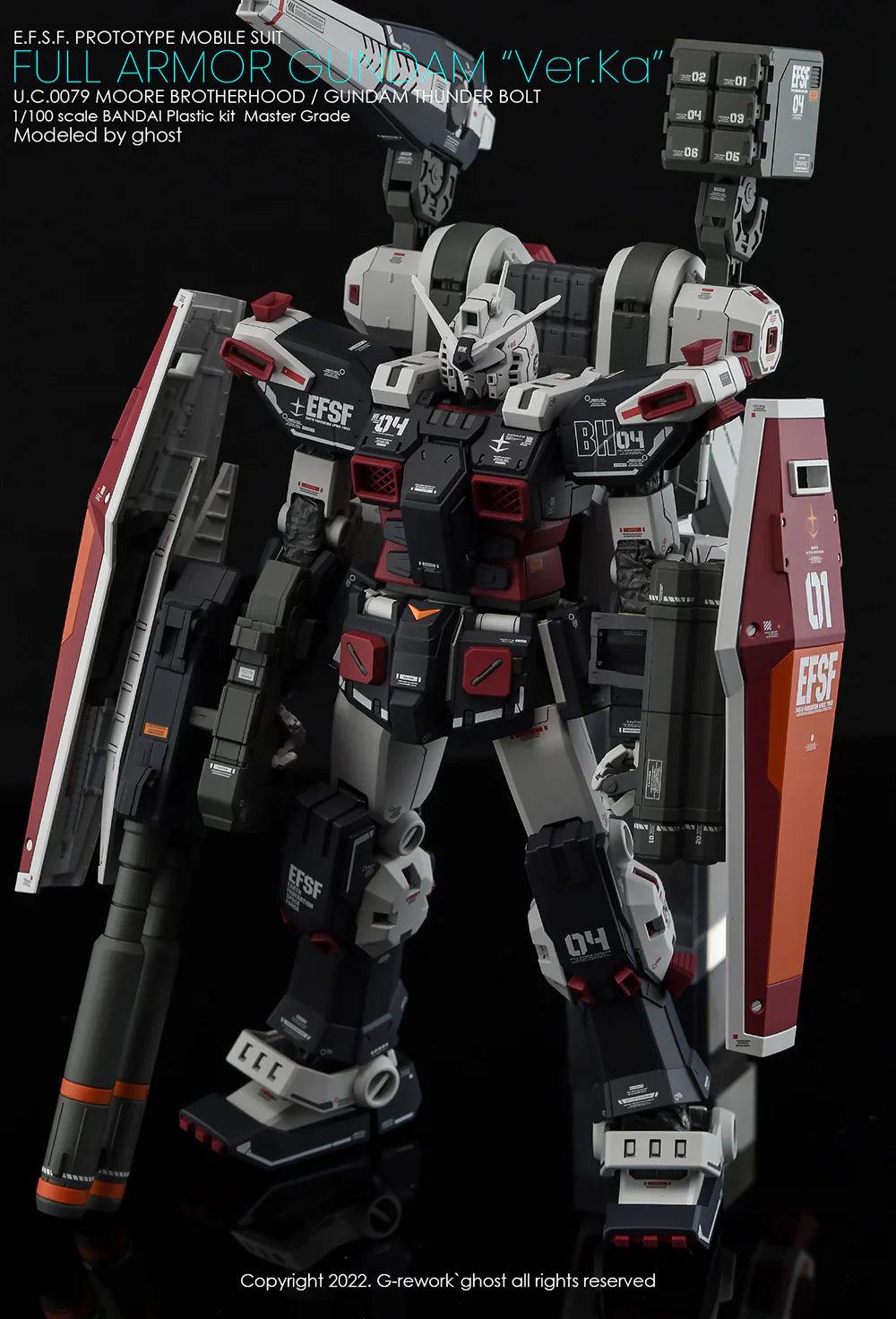 G-Rework 1/100 MG Full Armor Gundam Ver. Ka [Gundam Thunderbolt] Custom Decals