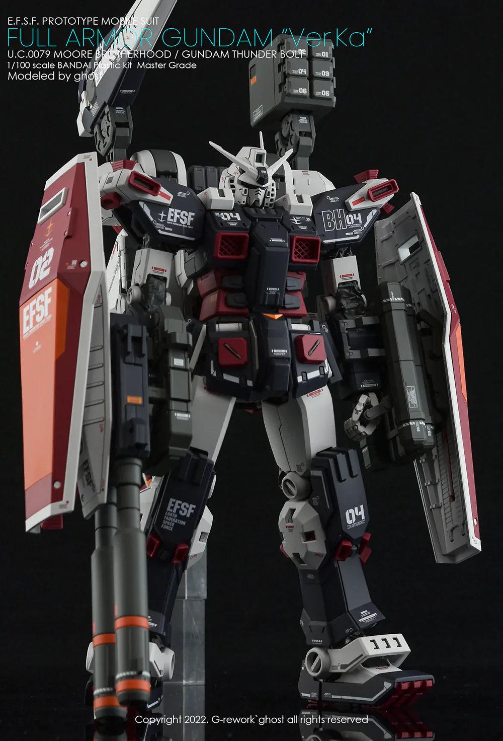 G-Rework 1/100 MG Full Armor Gundam Ver. Ka [Gundam Thunderbolt] Custom Decals