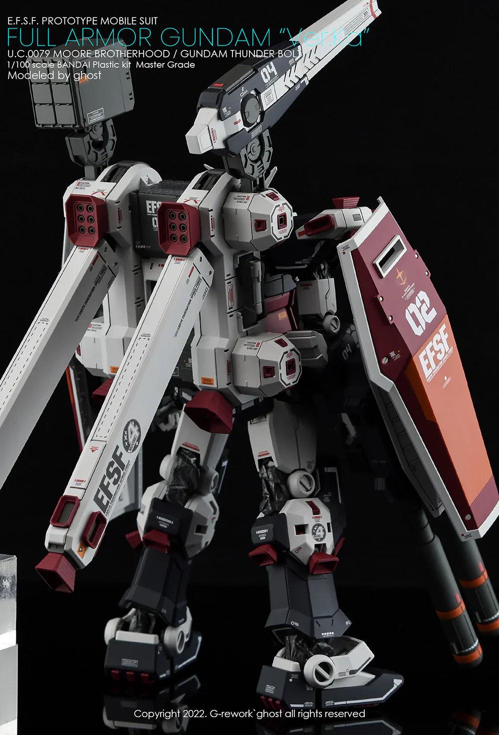 G-Rework 1/100 MG Full Armor Gundam Ver. Ka [Gundam Thunderbolt] Custom Decals
