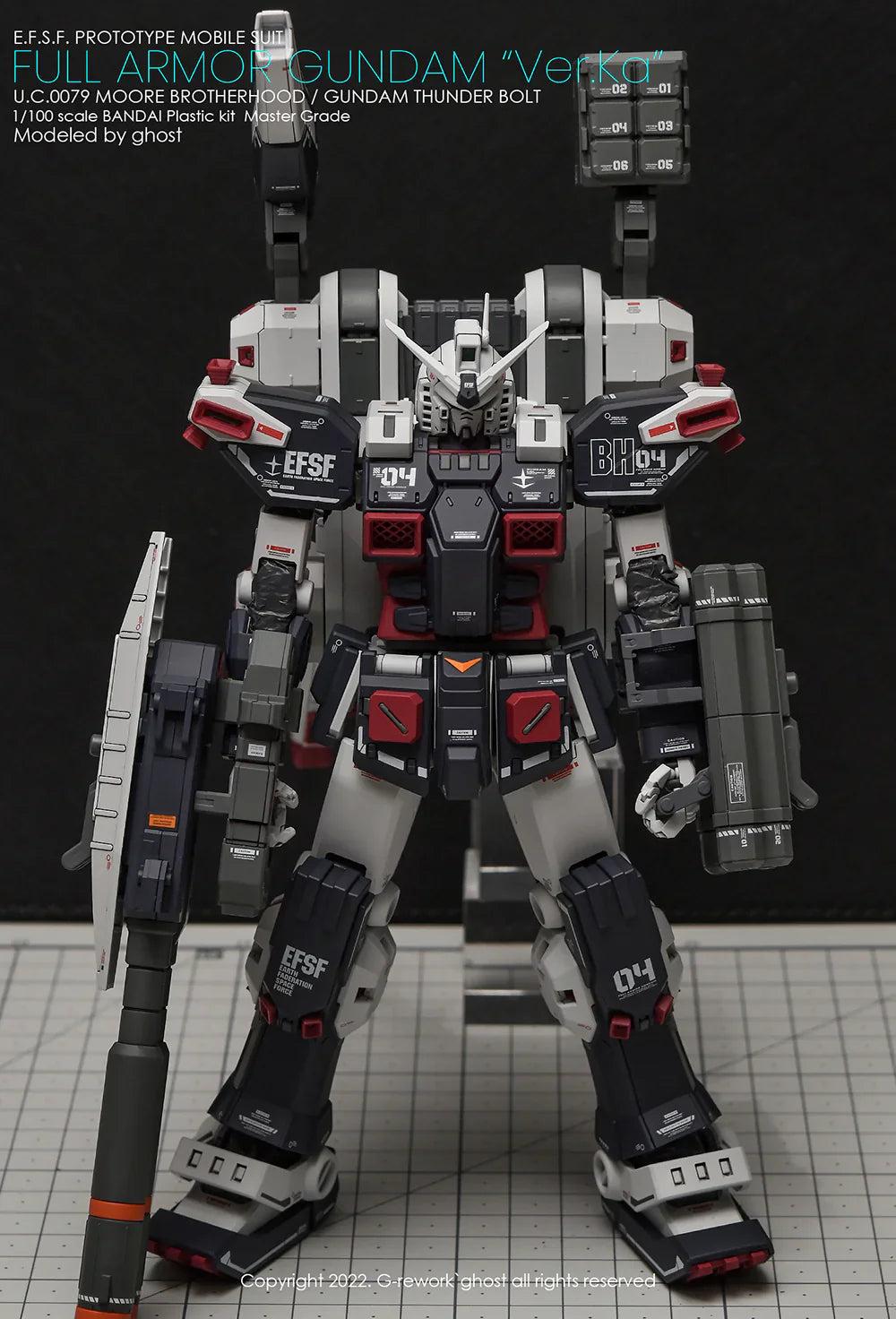 G-Rework 1/100 MG Full Armor Gundam Ver. Ka [Gundam Thunderbolt] Custom Decals