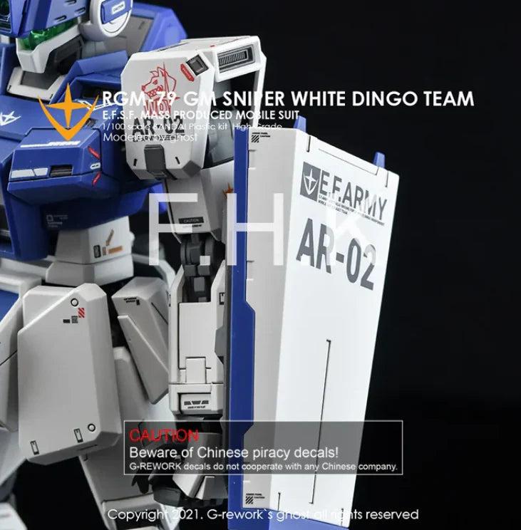 G-Rework 1/100 MG RGM-79SP GM Sniper II [White Dingo] Custom Decals - Image 5 of 9