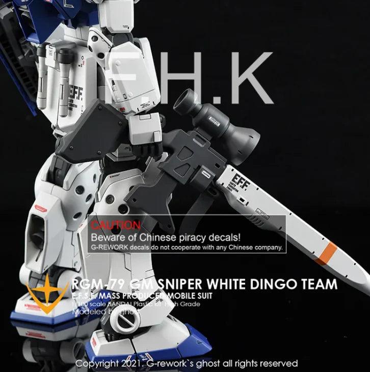G-Rework 1/100 MG RGM-79SP GM Sniper II [White Dingo] Custom Decals - Image 7 of 9