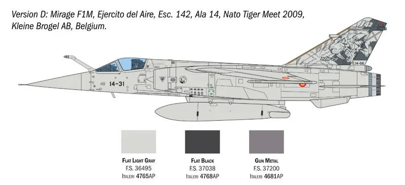 Italeri 1/48 Mirage F 1 C Cr Model Kit — official product photo 4