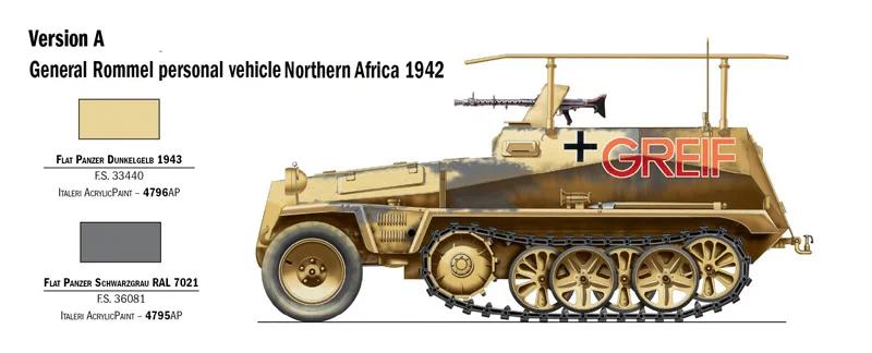 Italeri 1/72 SD Kfz 250 3 Model Kit — official product photo 3