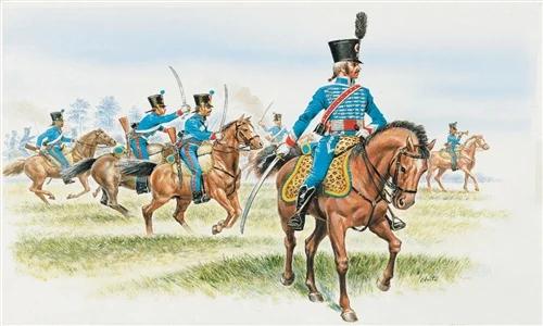 Italeri 1/72 Nw French Hussars Model Kit — official product photo 1
