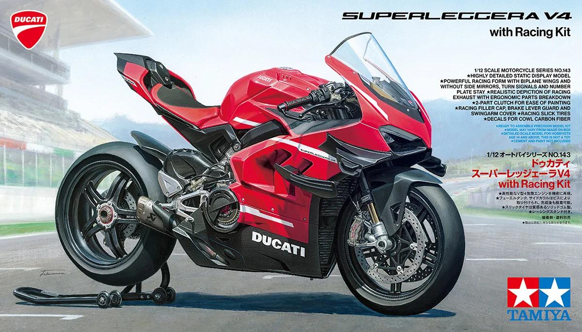 Tamiya 1/12 Ducati Superleggera V4 W Racing Model Kit — box art