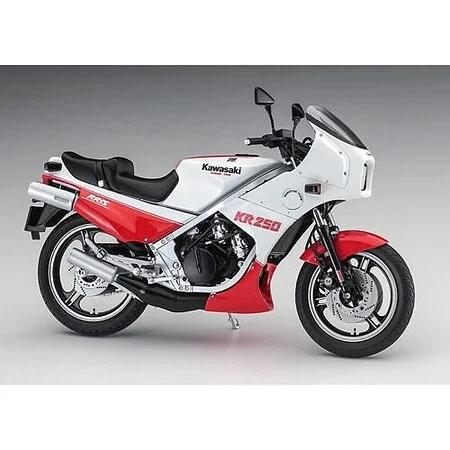 Hasegawa 1/12 Kawasaki Kr250 Red White Model Kit — box art