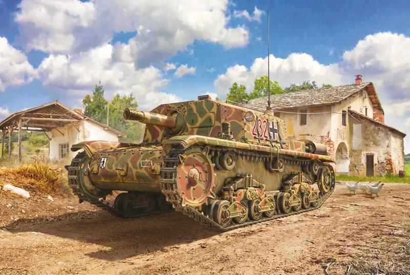 Italeri 1/35 Semovente M42 Da 75 18mm Model Kit — official product photo 1