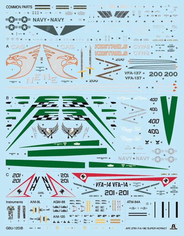 Italeri 1/48 A-18E F Super Hornet Model Kit — official product photo 2