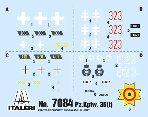 Italeri 1/72 Panzerkampfwagen 35t Model Kit — official product photo 2