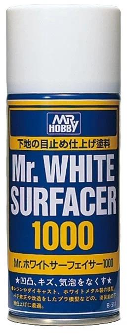 Mr. Hobby Mr. White Surfacer 1000 Spray (B511) 170 ml — official product photo 1