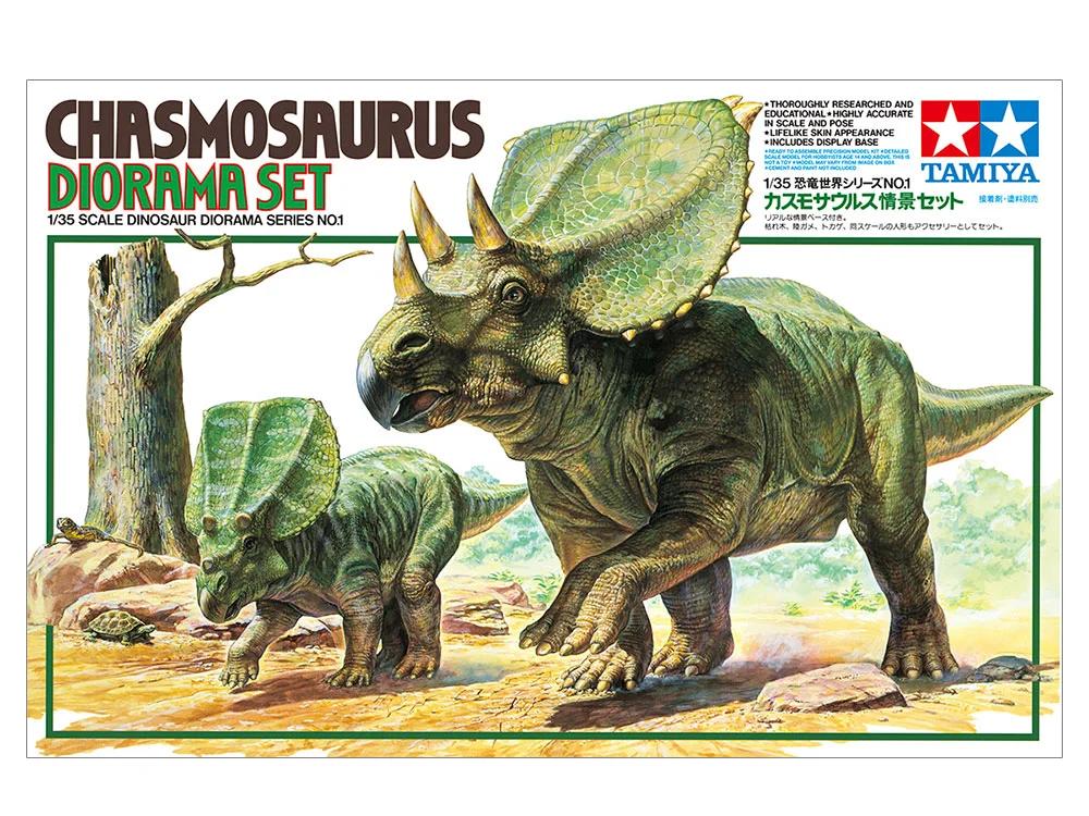 Tamiya Chasmosaurus Diorama Model Kit — official product photo 1