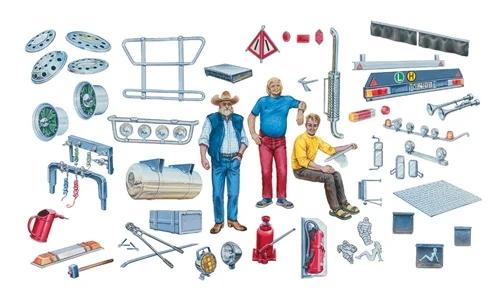Italeri 1/24 New Truck Accessories Model Kit — official product photo 1