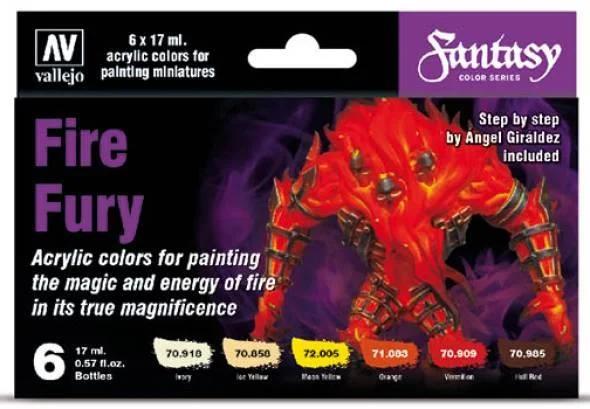 Vallejo Color Fire Fury Paints Set 6 — product photo