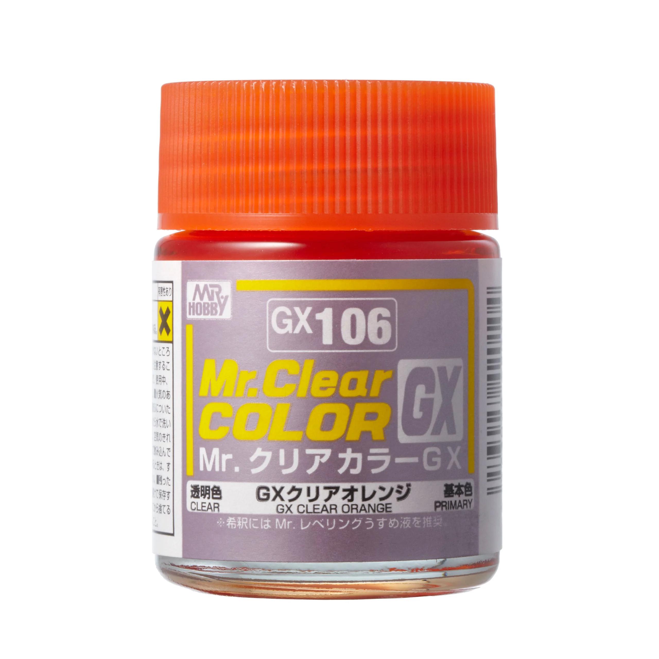Mr. Hobby Mr. Color GX Clear Orange (GX106) 18 ml — official product photo 1