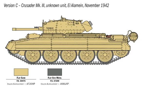 Italeri Crusader MK III W British Tank Crew1 35 Model Kit — official product photo 6