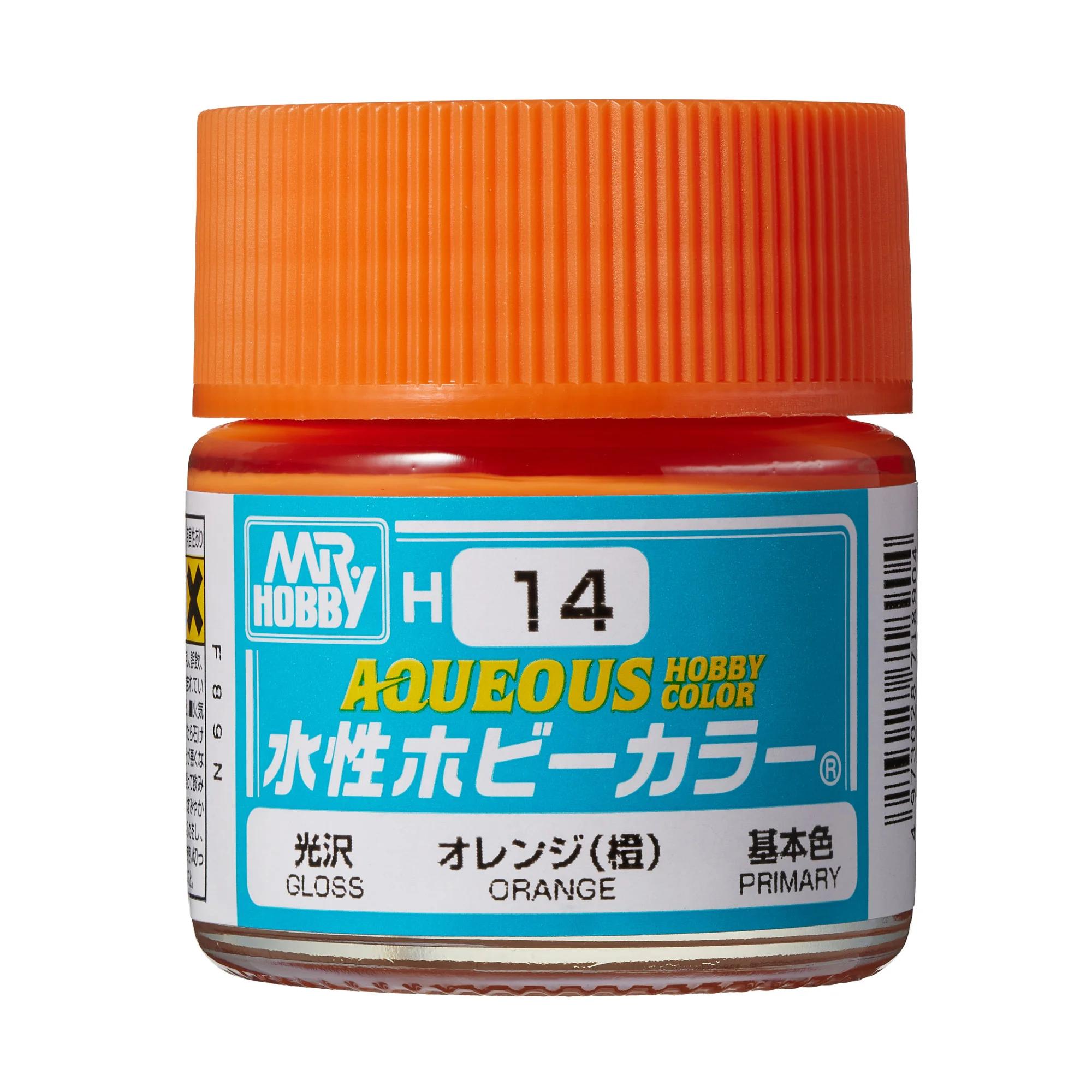 Mr. Hobby Aqueous Hobby Color Orange (H14) 10 ml — official product photo 1