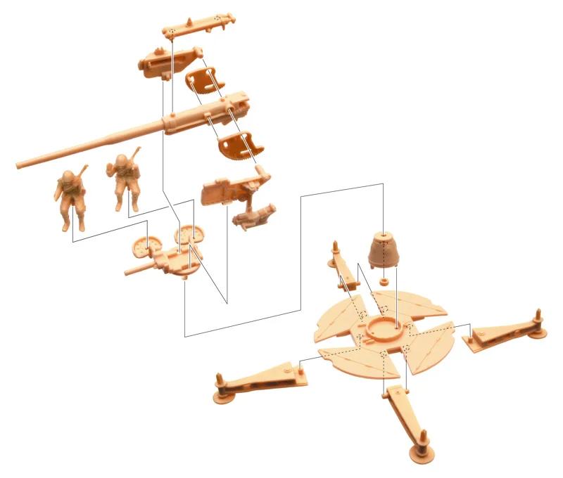Italeri 1/72 WWII Italian 90 53 Gun Model Kit — official product photo 4