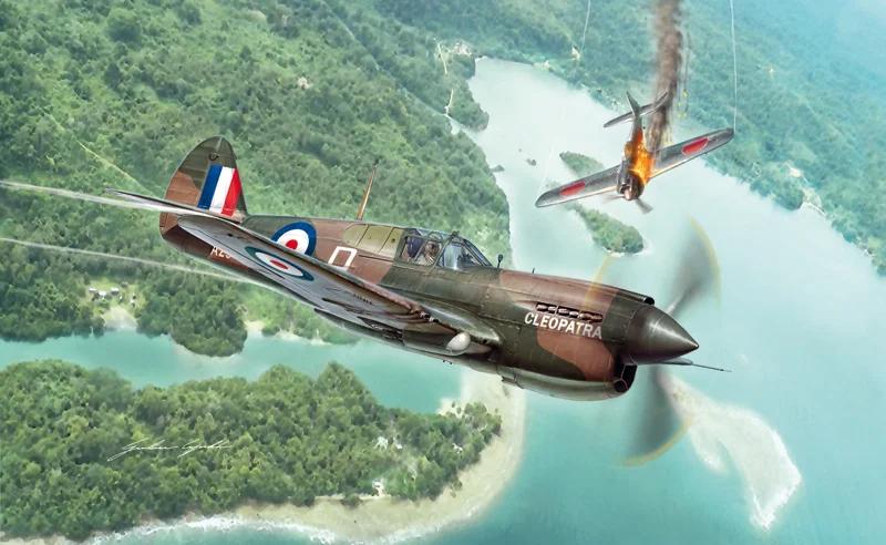 Italeri 1/48 P-40 E K Kittyhawk Model Kit — official product photo 1
