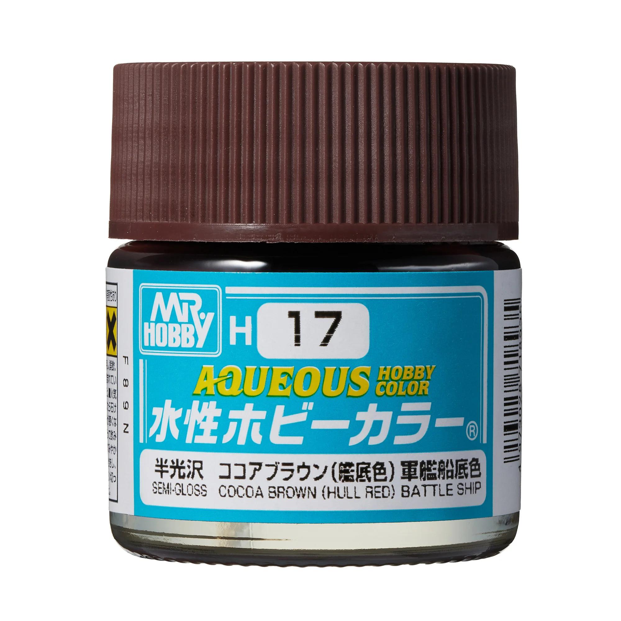 Mr. Hobby Aqueous Hobby Color Cocoa Brown (H17) 10 ml — official product photo 1