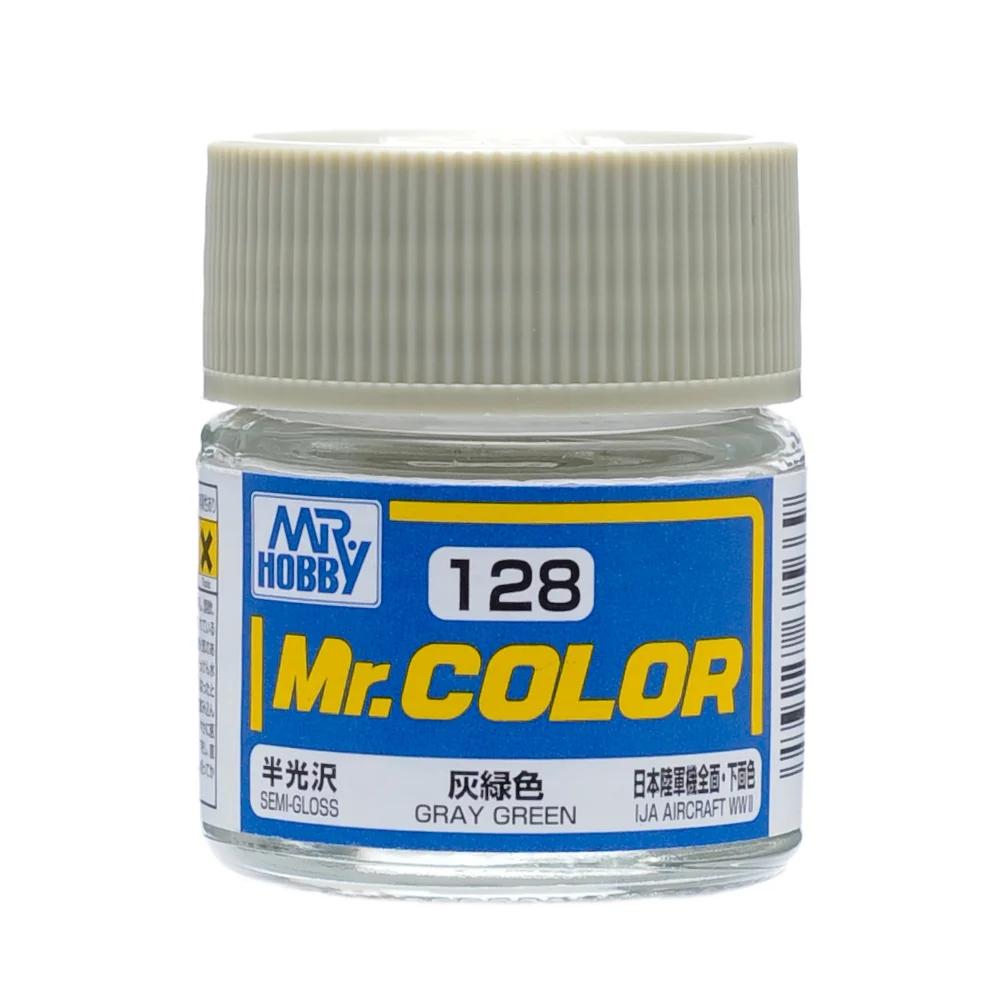 Mr. Hobby Mr. Color Gray Green (C128) 10 ml — official product photo 1
