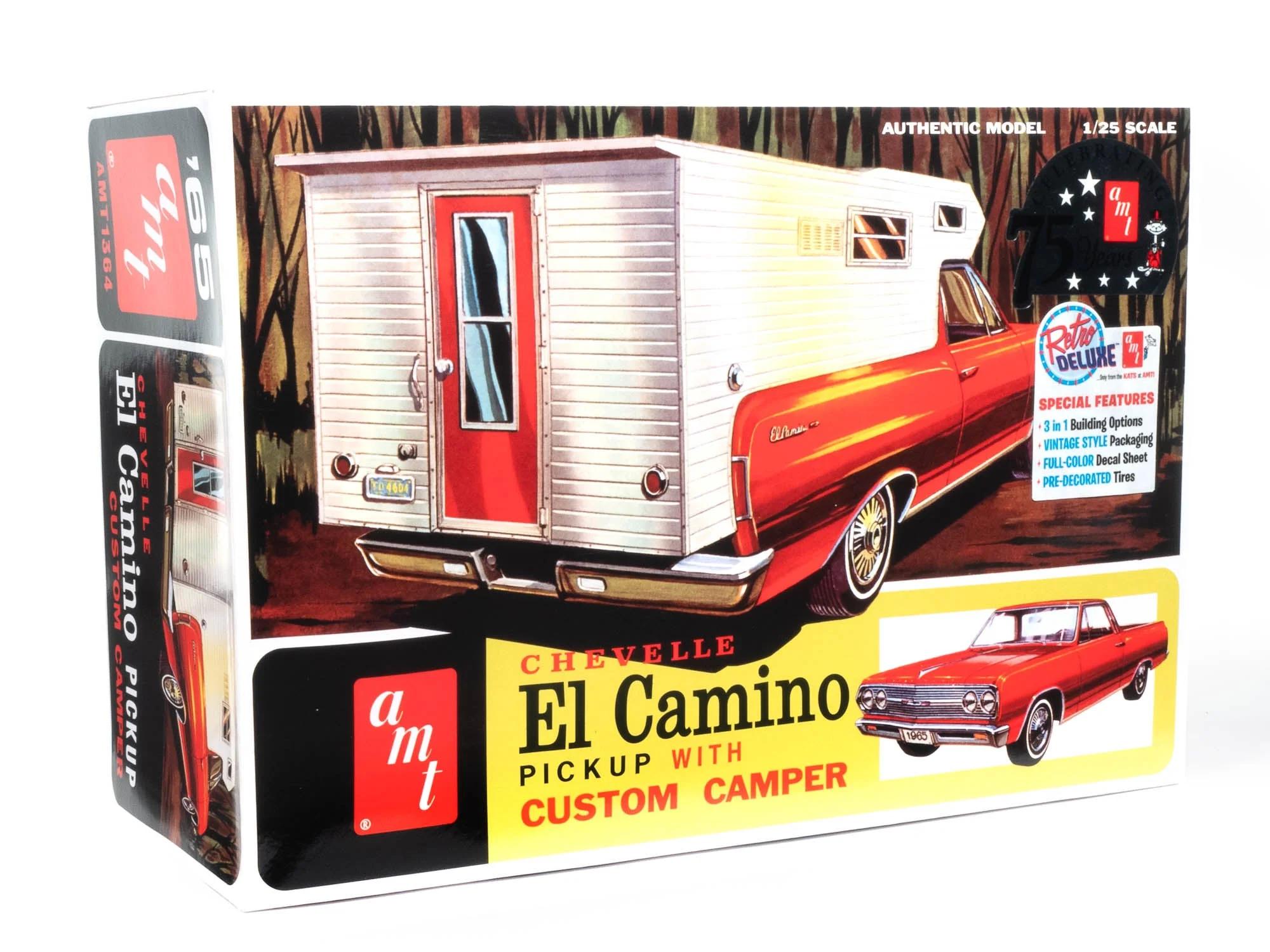 AMT 1/25 65 Chevy El Camino W Camper Model Kit — official product photo 1