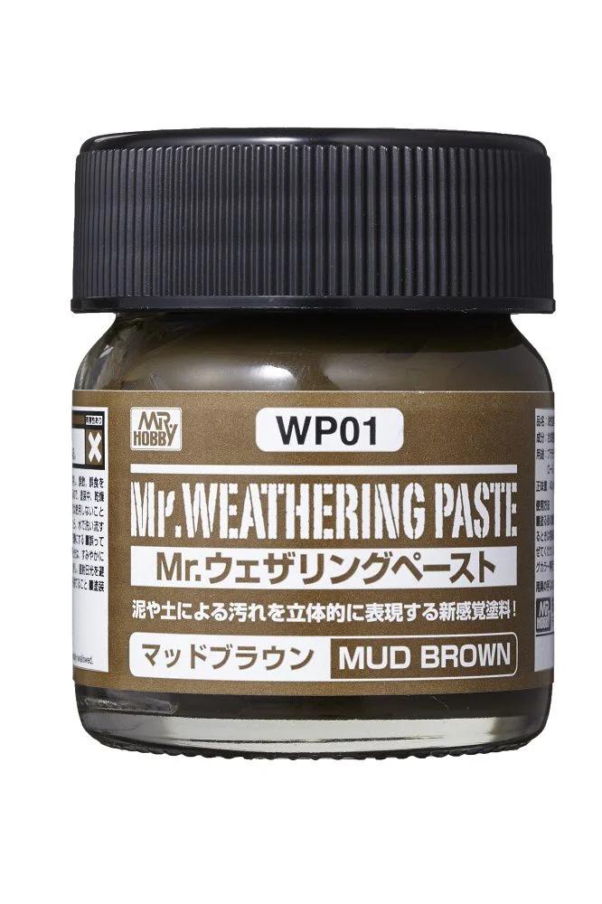 Mr. Hobby Weathering Paste Mud Brown (WP01) 40 ml — official product photo 1
