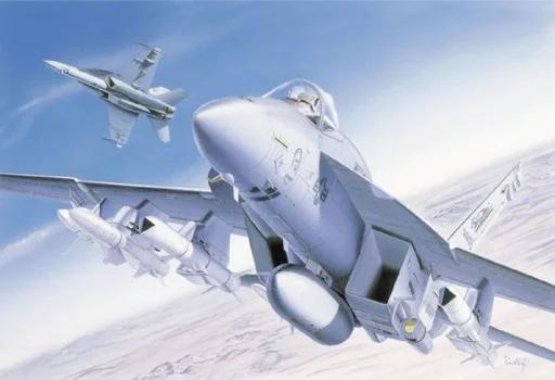 Italeri 1/72 A-18E F Super Hornet Model Kit — box art