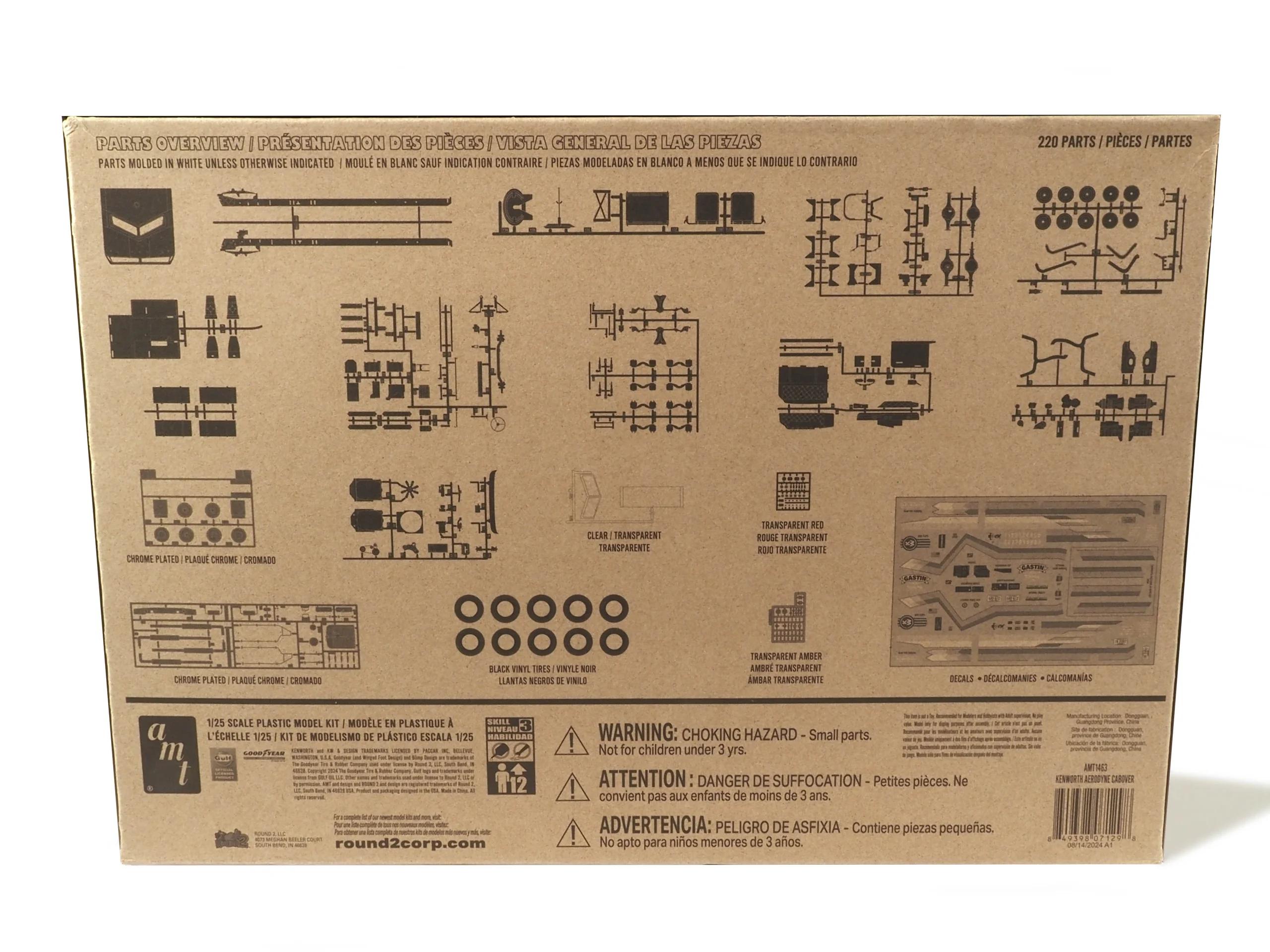 AMT 1/25 Kenworth Aerodyne Cabover Model Kit — official product photo 3