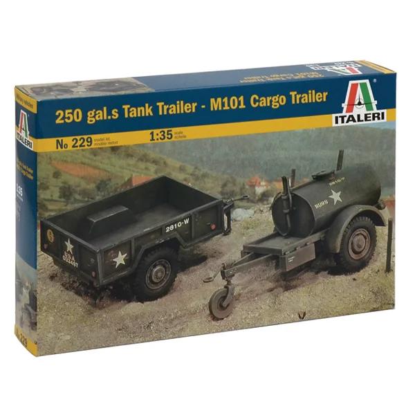Italeri 250gal Tank Trailer M109 35 Model Kit — box art