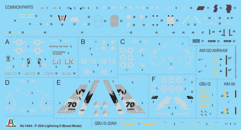 Italeri 1/72 F-35A Lightning II Beast Mode Model Kit — official product photo 2