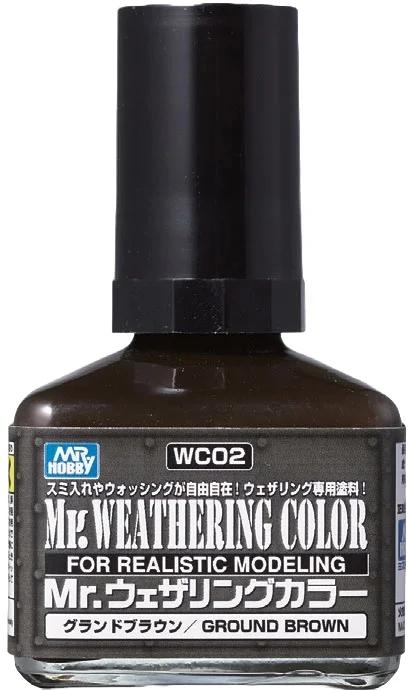Mr. Hobby Weathering Color Ground Brown (WC02) 40 ml — official product photo 1