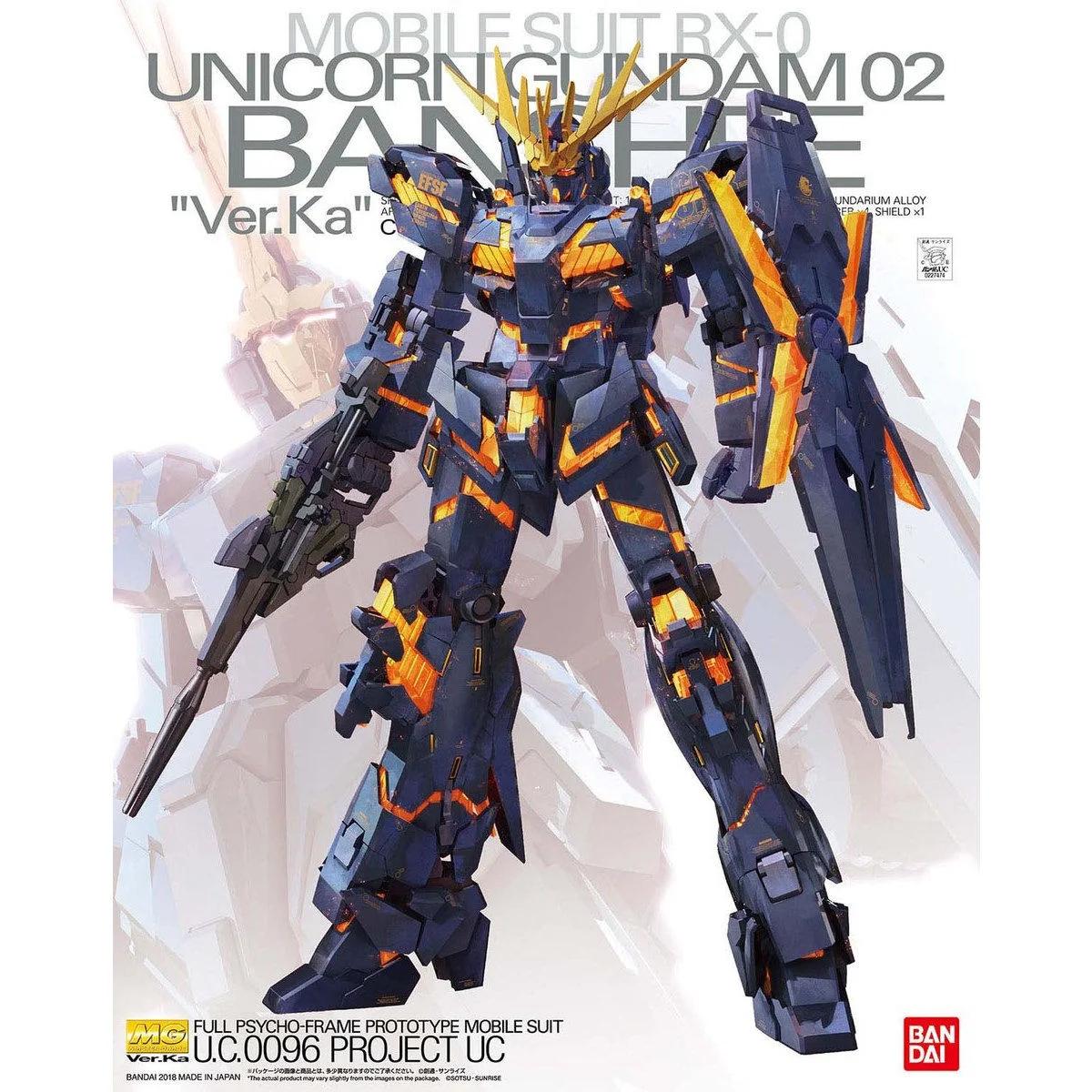 Bandai 1/100 MG Unicorn 02 Banshee Ka1 100 Model Kit — official product photo 1