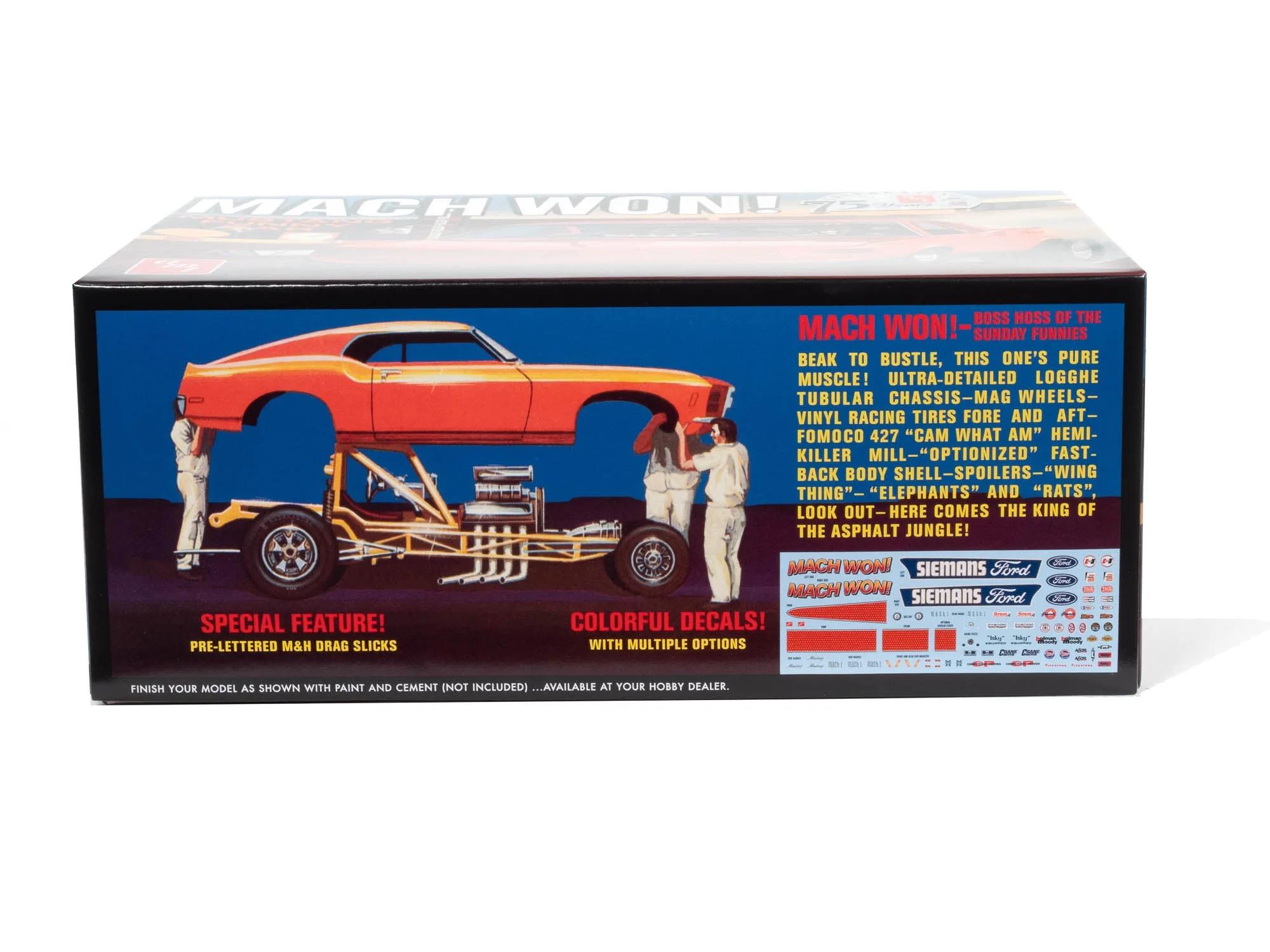 AMT 1/24 70 Ford Mustang Funny Car Mach Won Model Kit — official product photo 3