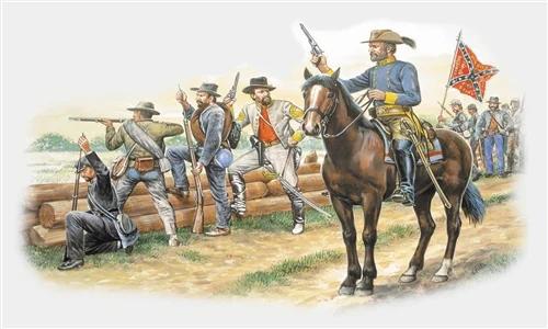 Italeri 1/72 Confederate Infantry Model Kit — official product photo 1