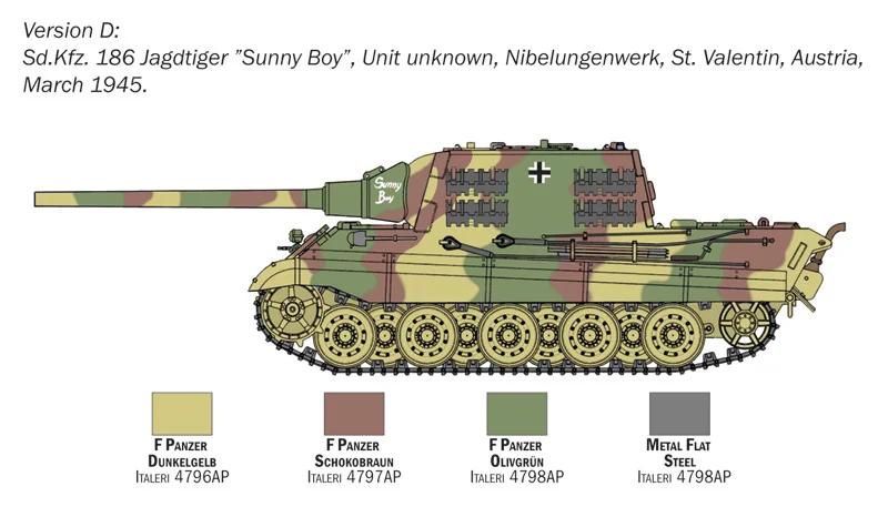 Italeri 1/56 SD Kfz 186 Jagdtiger Model Kit — official product photo 6