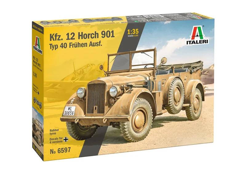 Italeri 1/35 Kfz 12 Horch 901 Typ 40 Fruhen Ausf Model Kit — official product photo 2