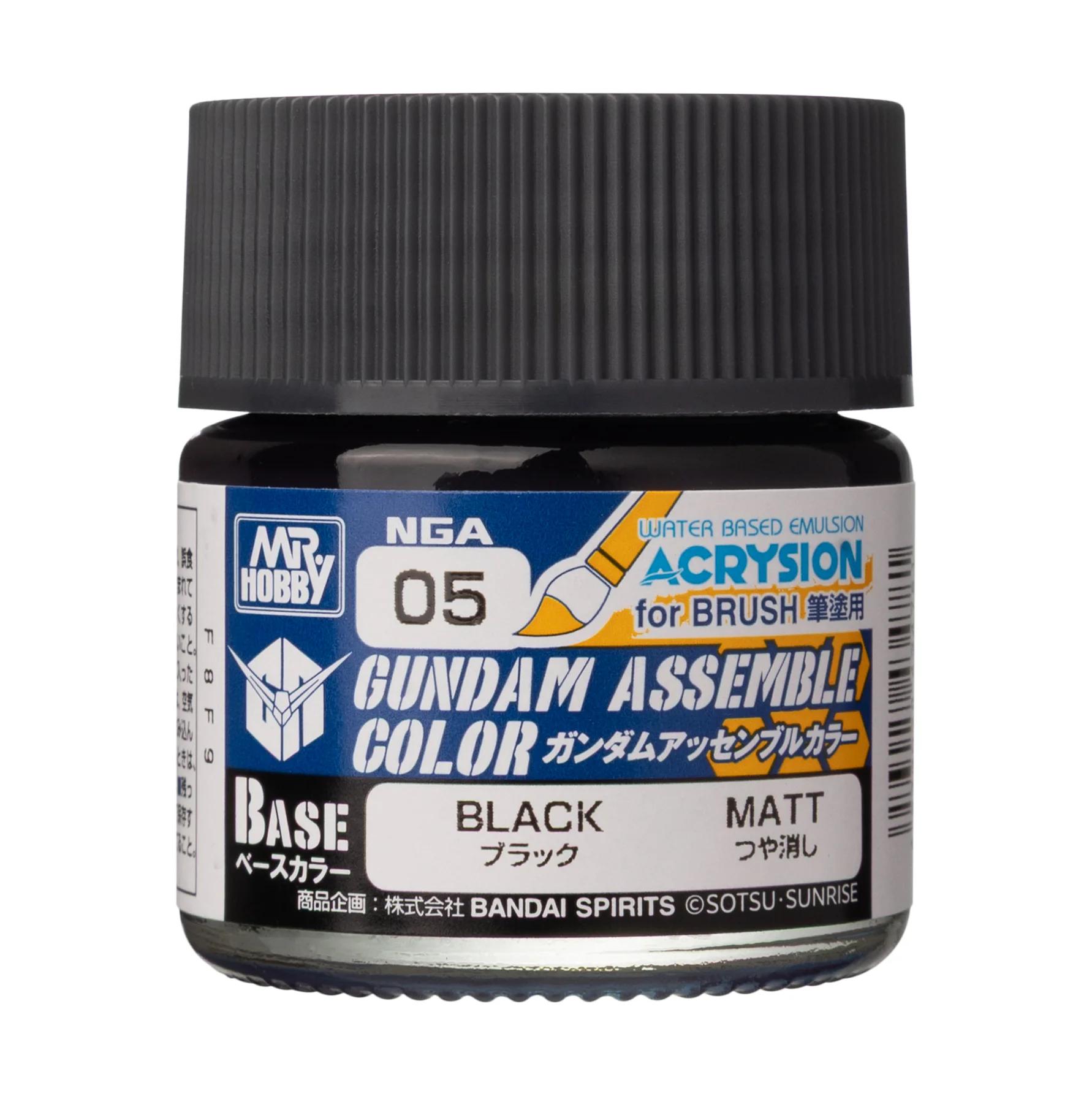 Mr. Hobby Gundam Assemble Color Black (NGA05) 10 ml — official product photo 1